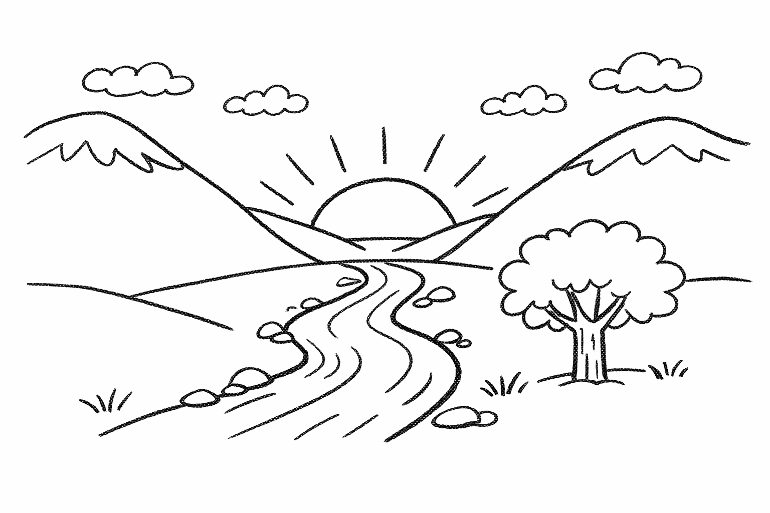 提交给 GPT-Image-2 的原始山谷草图